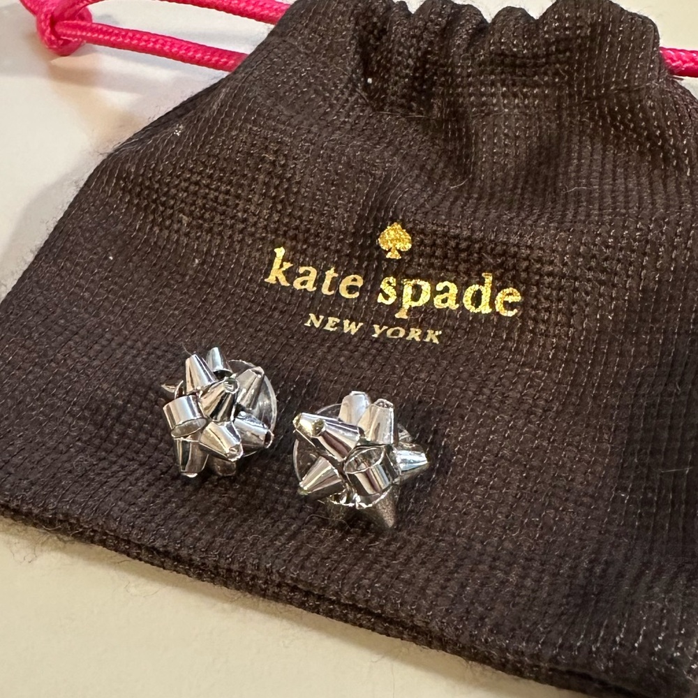 Kate Spade Silver Bow Earrings